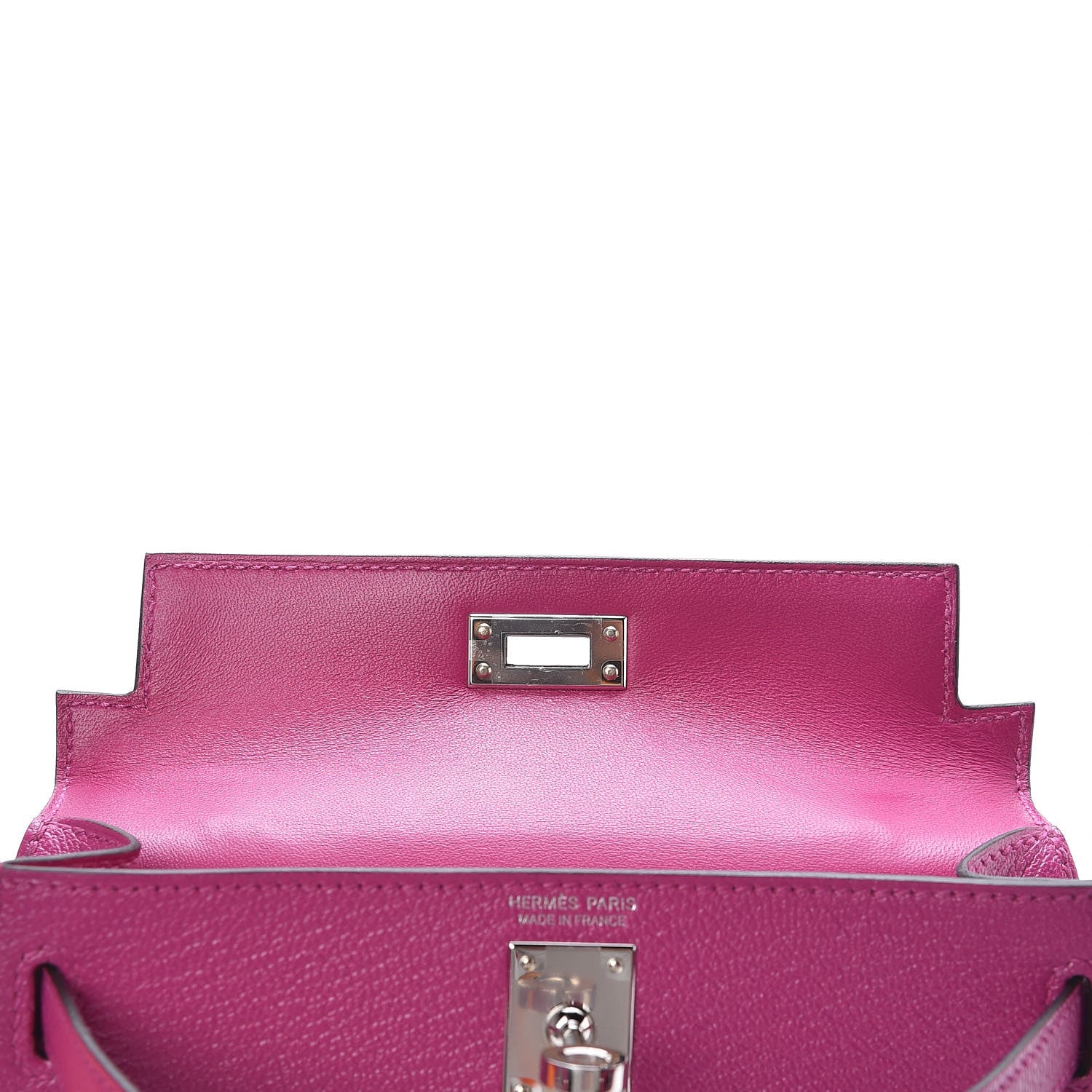 Hermes Chevre Mysore Mini Kelly Sellier 20 Rose Pourpre 10 of 28