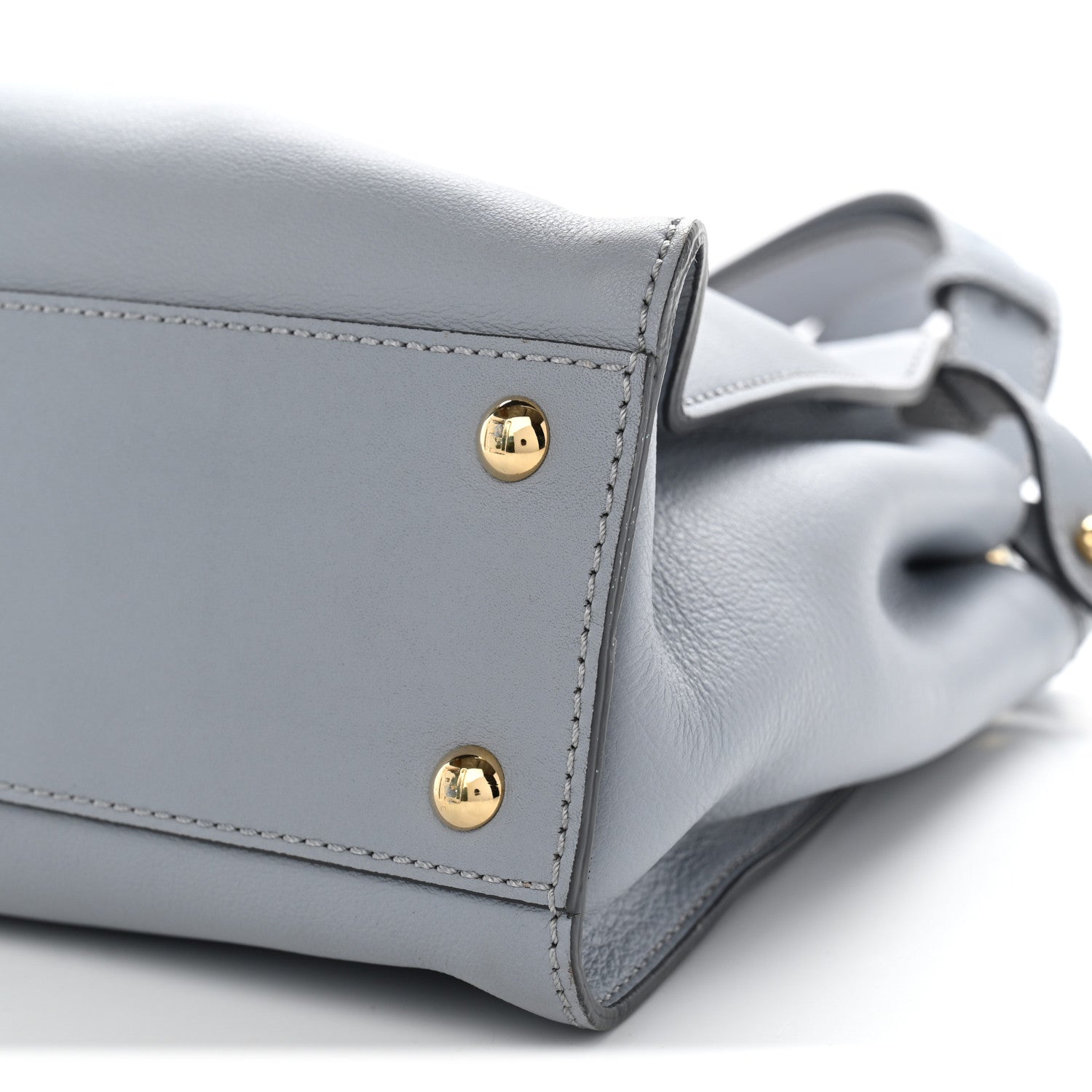 Fendi Vitello Seta Shiny Nappa Medium Peekaboo Iconic Satchel Ardesia Amido 10 of 10