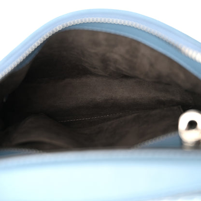 Fendi Shiny Nappa Trapuntata Small DotCom Click Top Handle Chain Satchel Blue 6 of 15