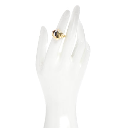 Bulgari 18K Rose Yellow White Gold Tri-Tone Triangle Ring 48 4.5 2 of 6