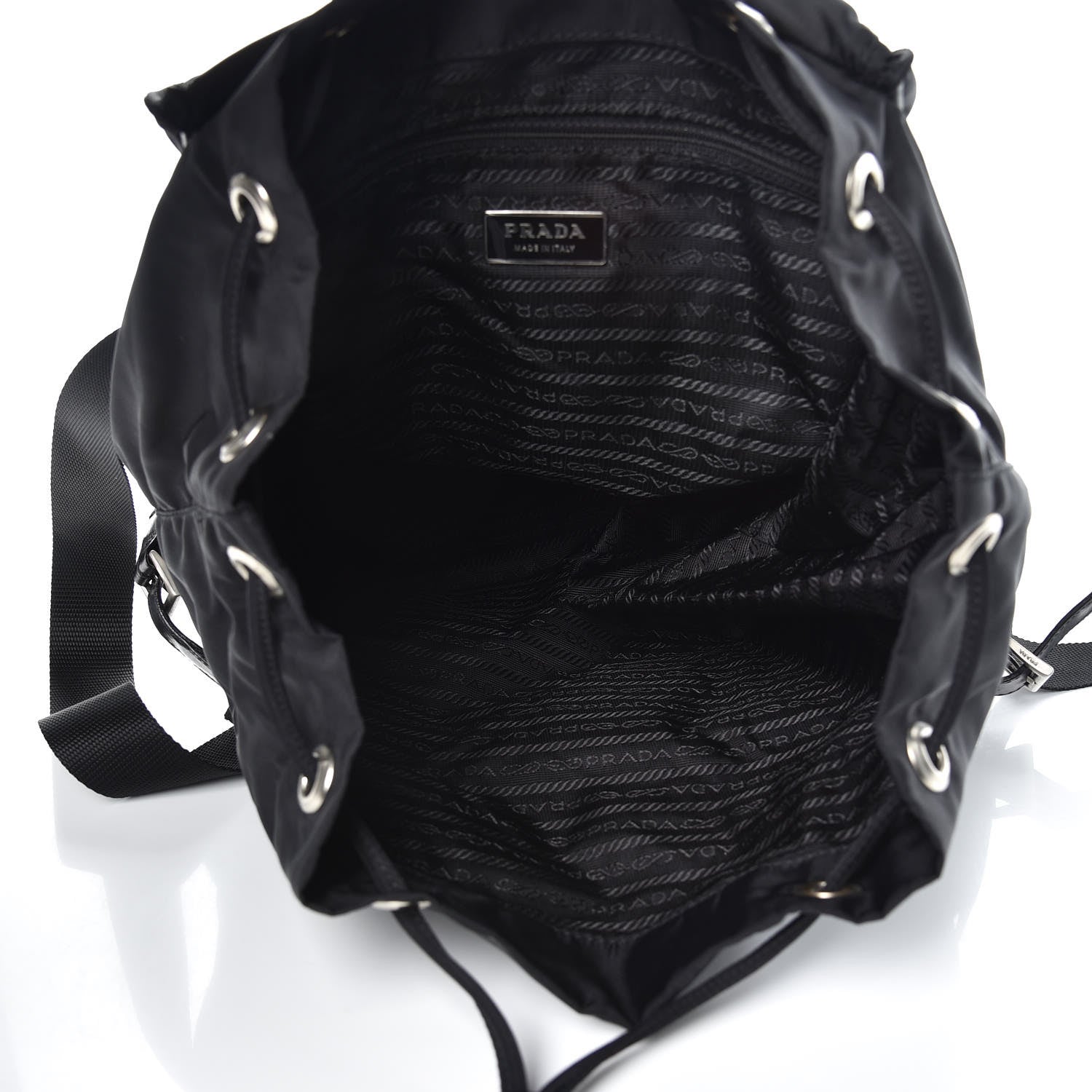 Prada Nylon Vela Medium Backpack Black 5 of 9