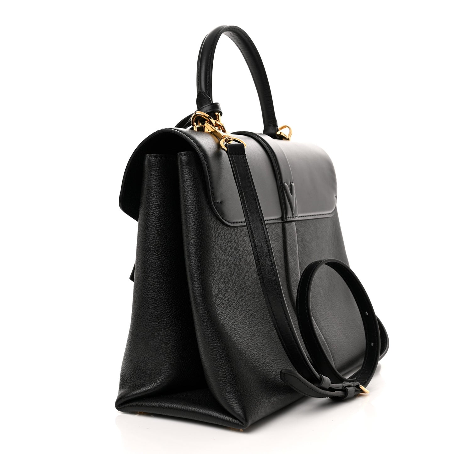 Grained Smooth Calfskin Rose Des Vents MM Black