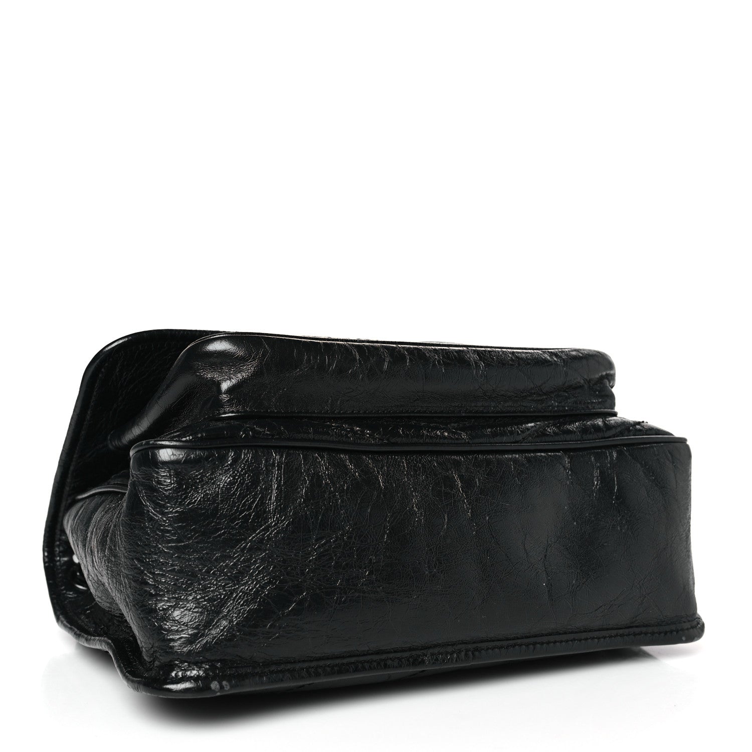 Saint Laurent Crinkled Calfskin Matelasse Monogram Medium Niki Chain Satchel Black 4 of 9