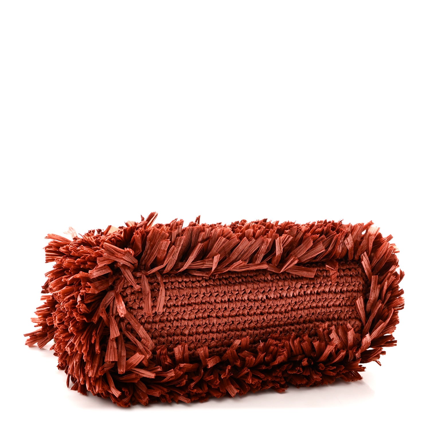 Chanel Raffia Fringe Nano Kelly Shopper Red 4 of 10