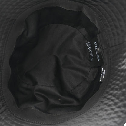 Prada Re-Nylon Metal Triangle Logo Bucket Hat XL Black 7 of 9