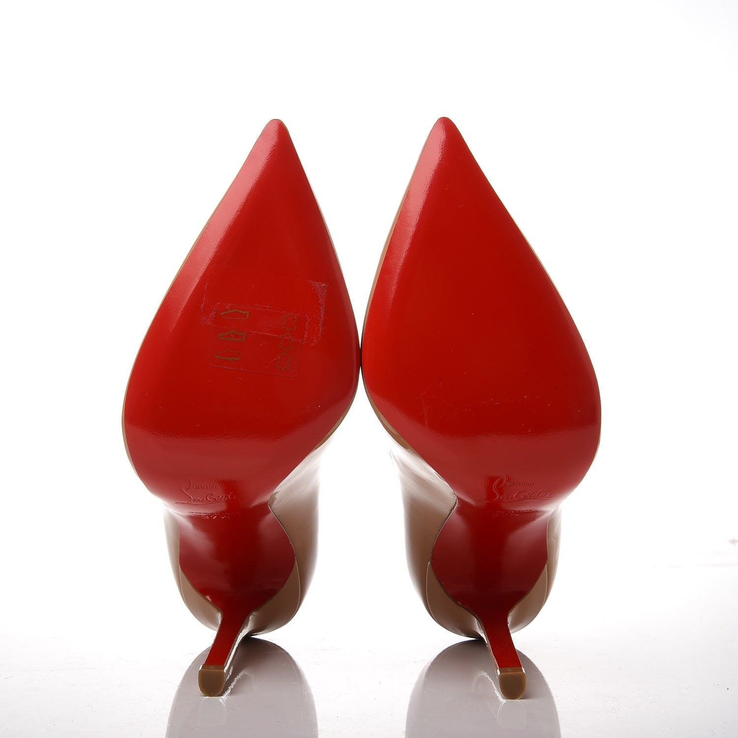 Christian Louboutin Patent Pigalle 120 Pumps 37.5 Nude 5 of 11