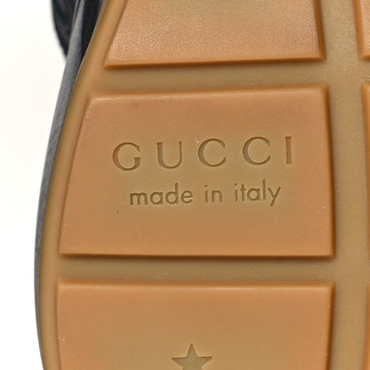 Gucci Calfskin Web Printed Mens Rhyton Sneakers 8 Black 6 of 9