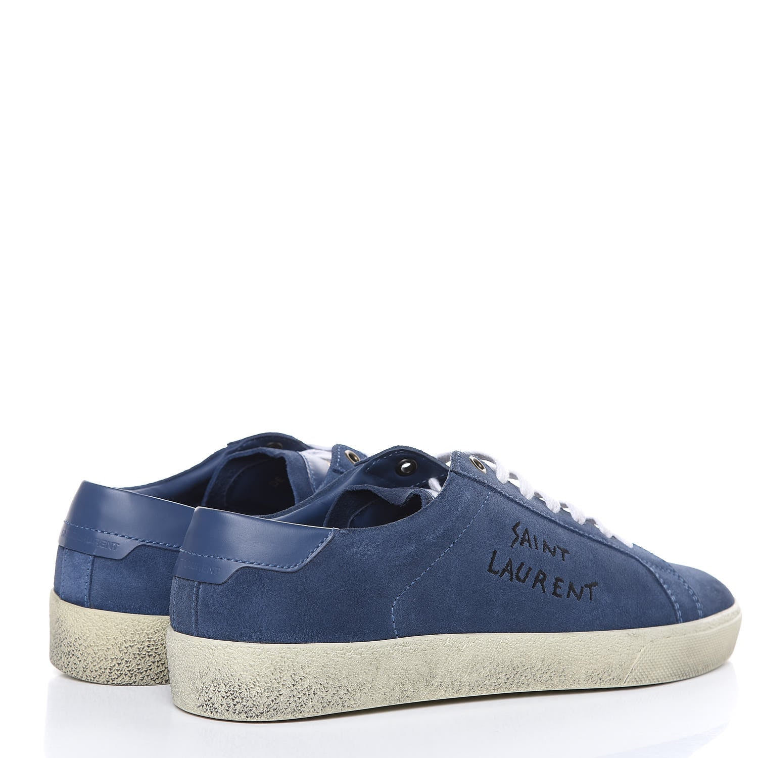 Saint Laurent Suede Mens Court Classic Sneakers 41 Denim 4 of 9