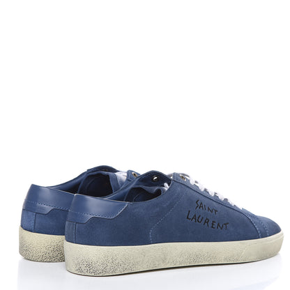 Saint Laurent Suede Mens Court Classic Sneakers 41 Denim 4 of 9