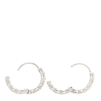 Tiffany Platinum Diamond Small Hoop Earrings 3 of 5
