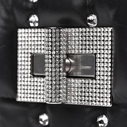 Tom Ford Lambskin Quilted Crystal Small Natalia Chain Bag Black 8 of 19