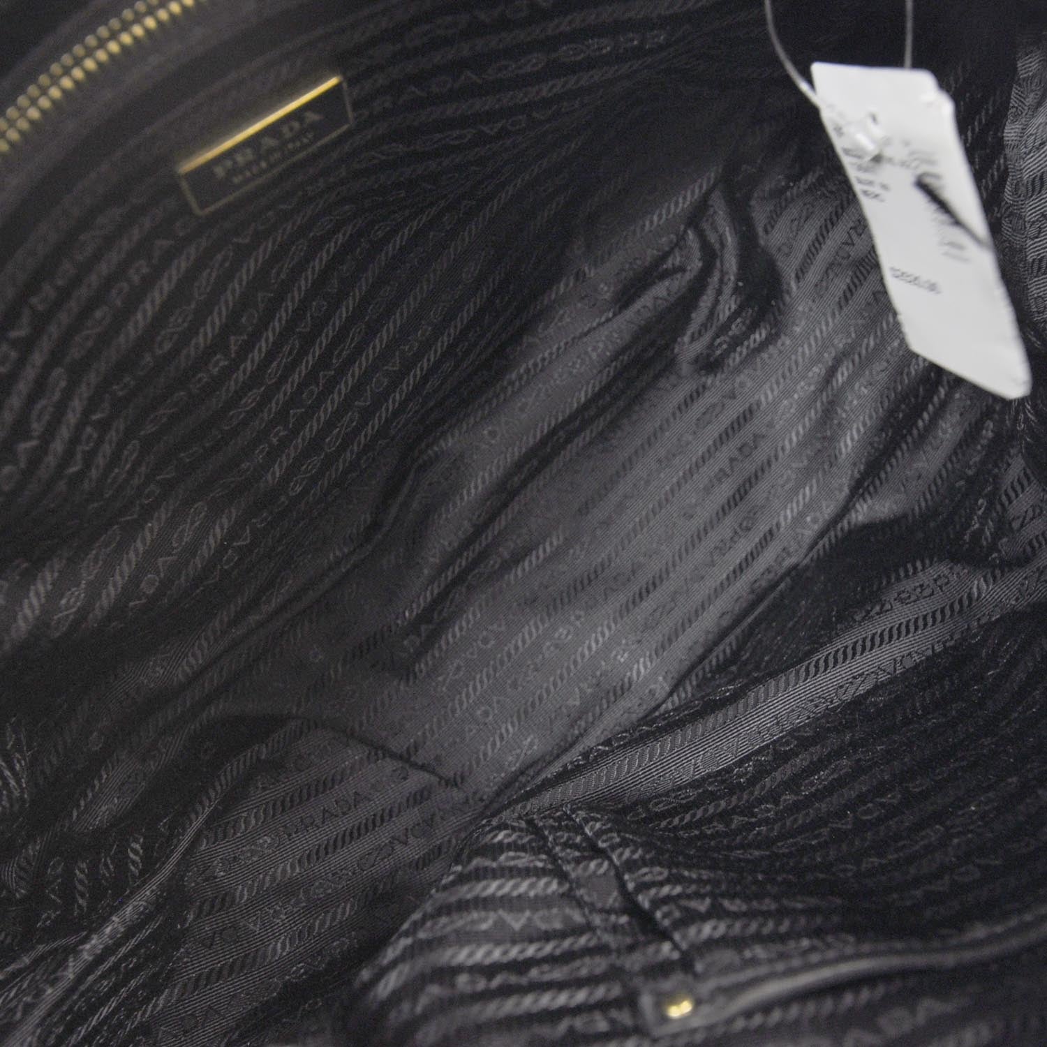 Prada Nappa Leather Gaufre Bauletto Nero Black 6 of 10