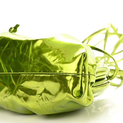 Bottega Veneta Metallic Crushed Calfskin The Mini Pouch Chlorophyll 9 of 9