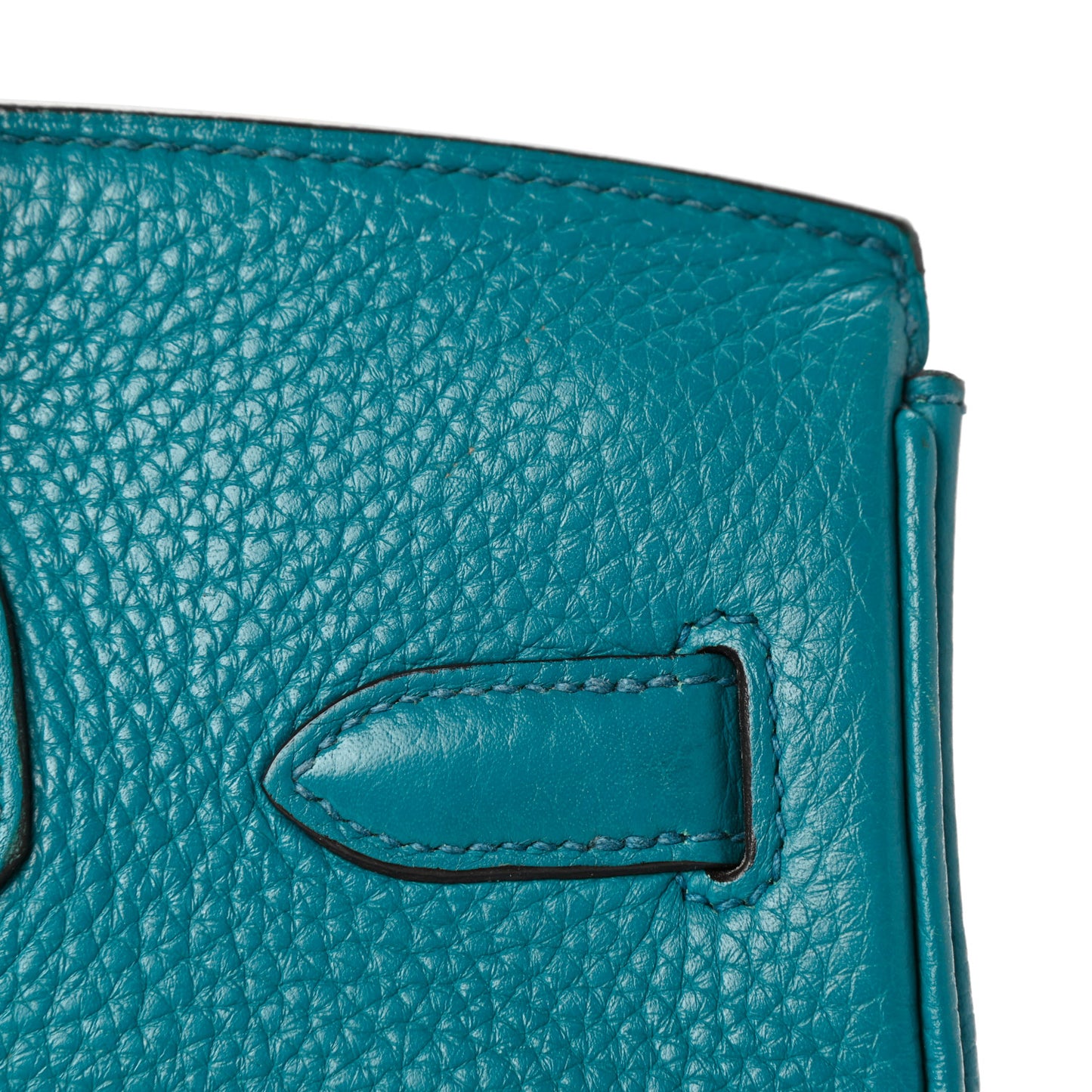 Taurillon Clemence Birkin 30 Bleu Izmir