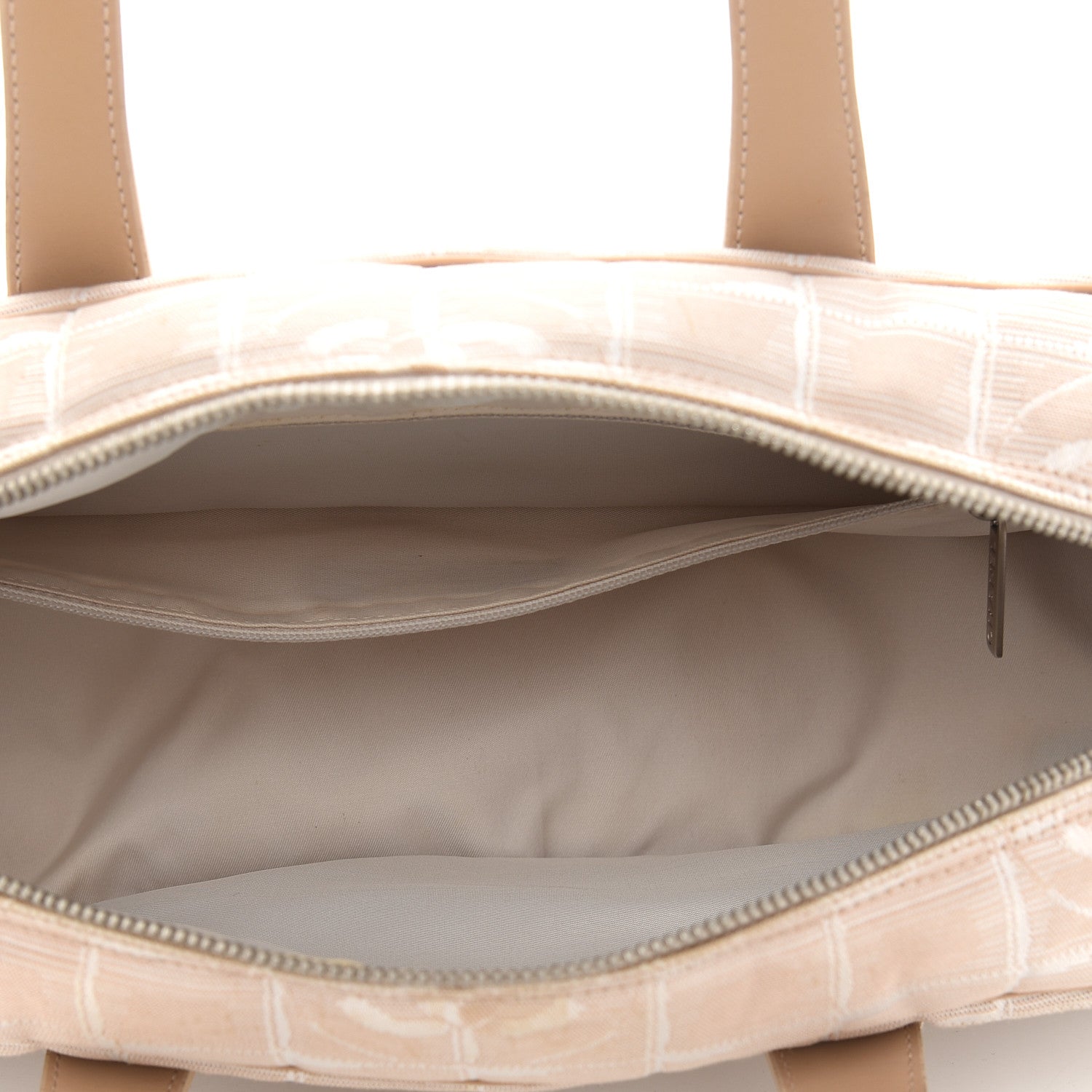 Chanel Nylon Travel Bowler Beige 5 of 9