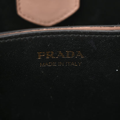 Prada Saffiano Cuir Medium Panier Bucket Bag Cipria Black 6 of 10