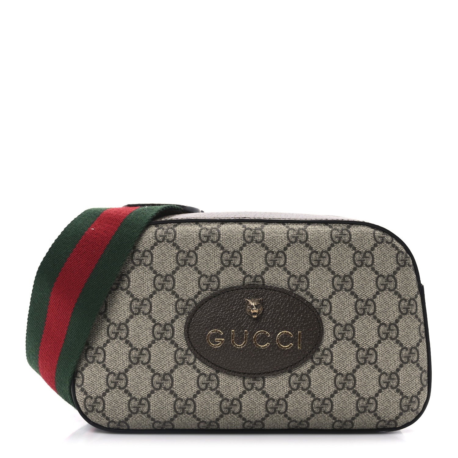 Gucci GG Supreme Monogram Web Neo Vintage Shoulder Bag Beige New Acero Crop 1 of 11