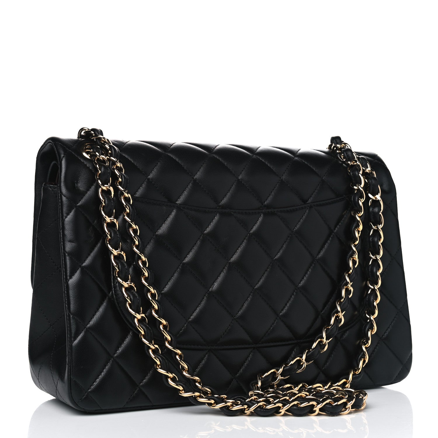 Chanel Lambskin Quilted Jumbo Double Flap Black 2 of 4