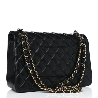 Chanel Lambskin Quilted Jumbo Double Flap Black 2 of 4