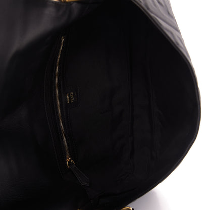 Fendi Nappa FF 1974 Embossed Large Baguette Black 5 of 9