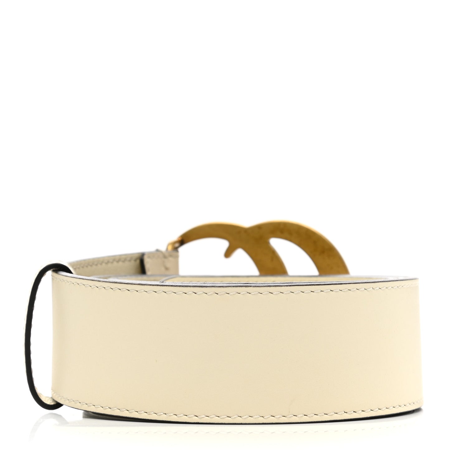 Calfskin Double G 40mm Belt 85 34 Mystic White