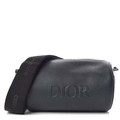 Christian Dior HOMME Grained Calfskin Mens Roller Messenger Blue 1 of 8