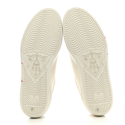 Gucci Distressed Calfskin Mens Ace Blade Sneakers 8 White 5 of 10