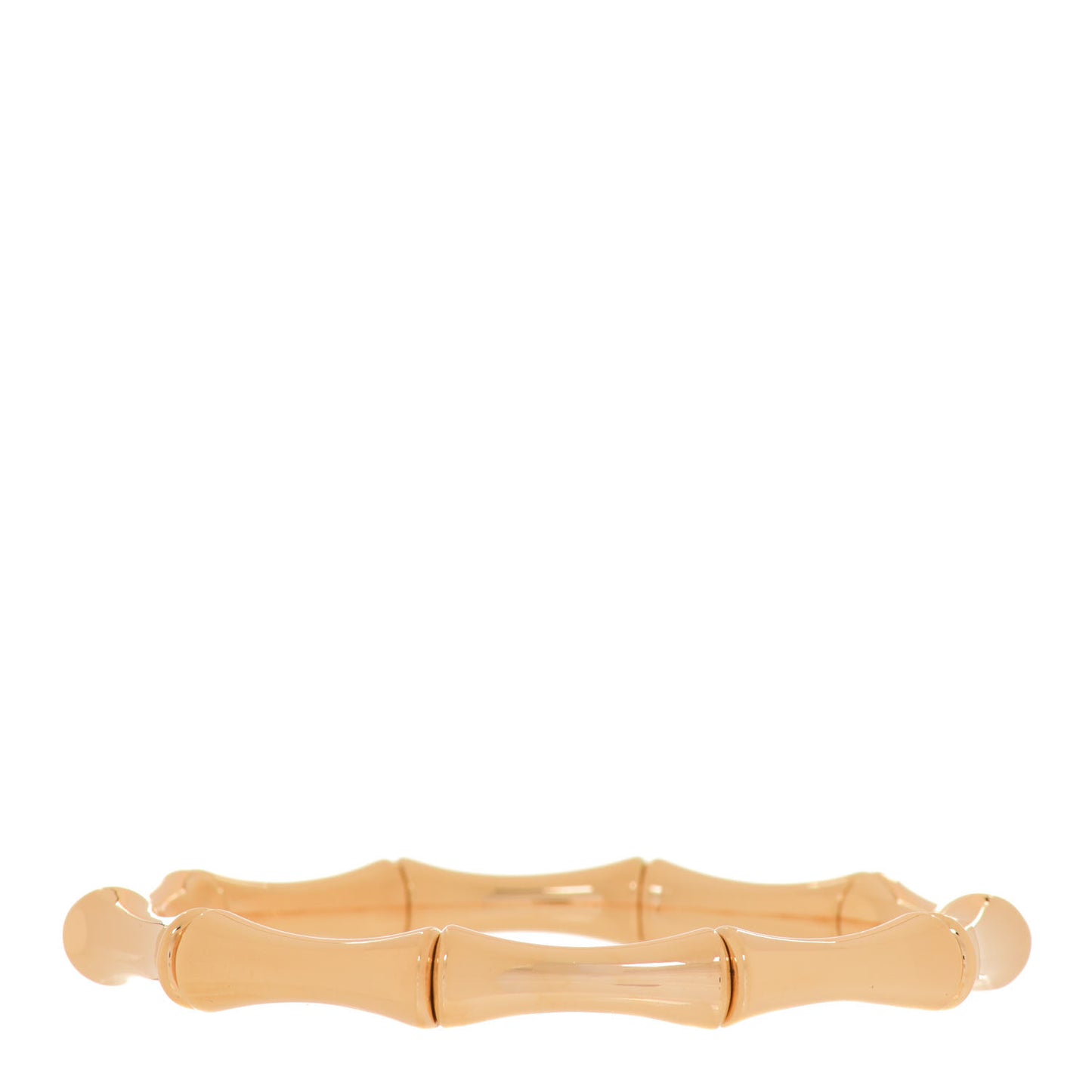 18K Yellow Gold Medium Bamboo Spring Bracelet 17