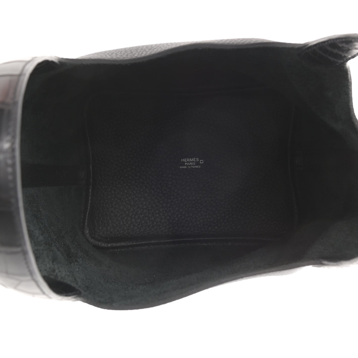 Taurillon Clemence Matte Alligator Picotin Lock Touch 18 PM Black