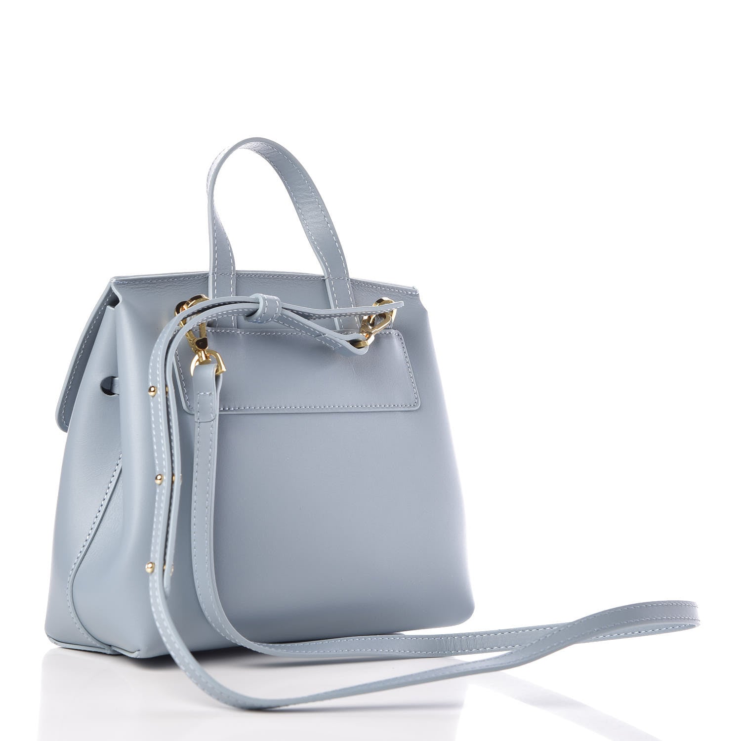 Mansur Gavriel Calfskin Mini Mini Lady Bag Grey Blue 3 of 11