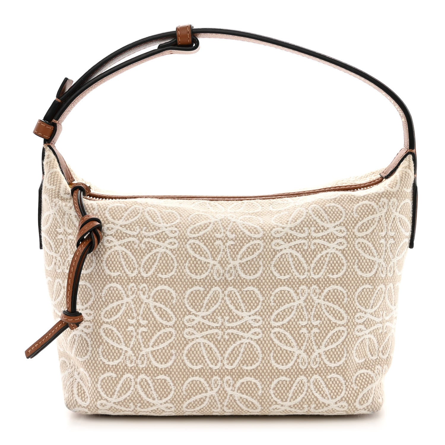 Loewe Jacquard Anagram Calfskin Small Cubi Bag Ecru Tan 1 of 10
