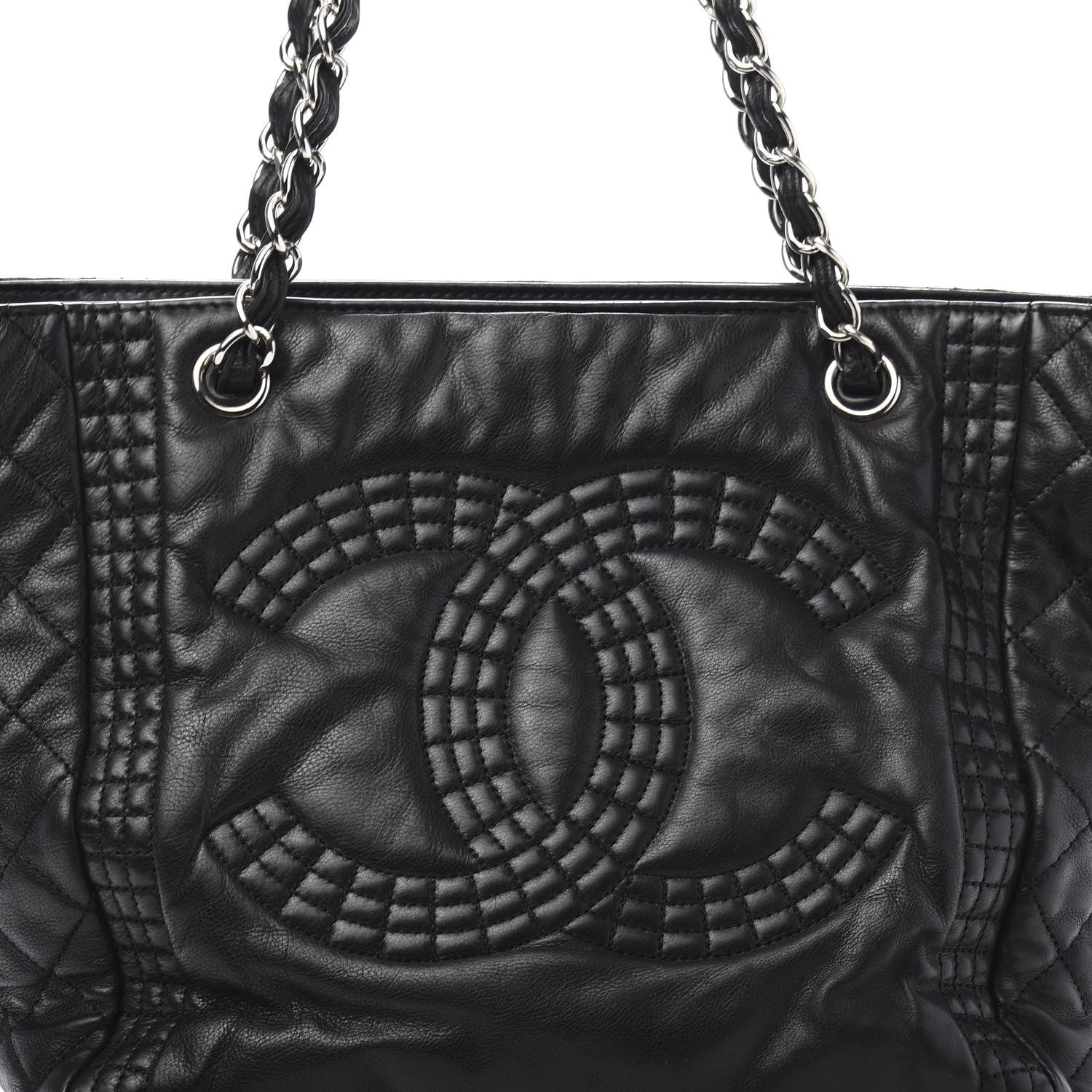 Chanel Calfskin Coco Bengal Tote Black 12 of 13