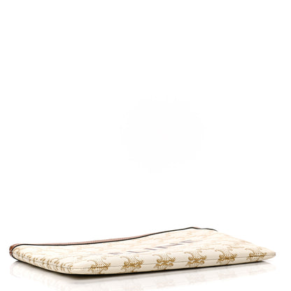 Celine Triomphe Canvas Lambskin Small Pouch White 4 of 7