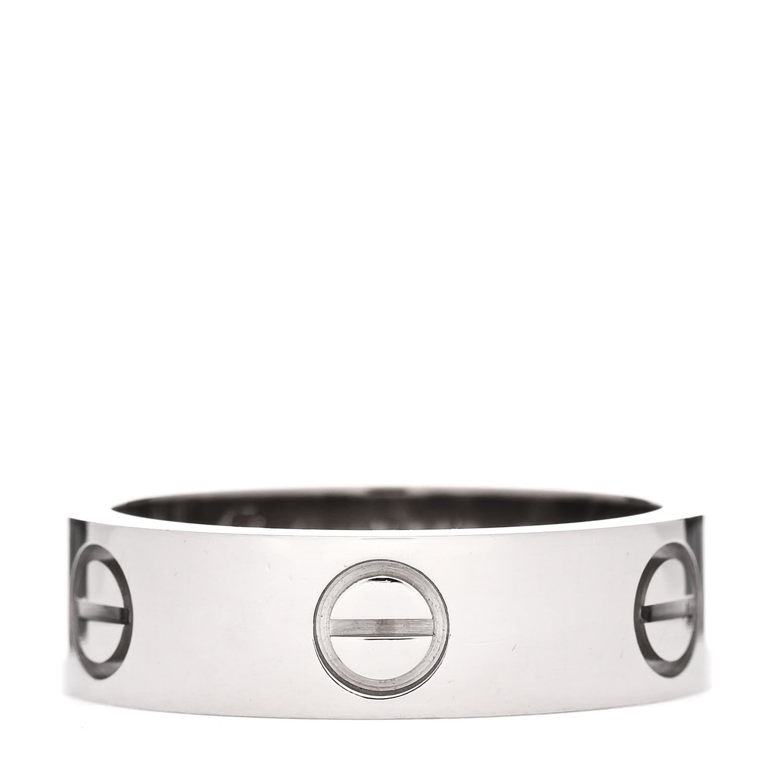 Cartier 18K White Gold 5.5mm LOVE Ring 53 6.25 1 of 4