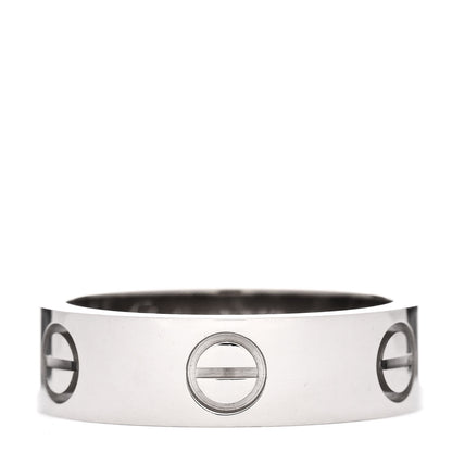 Cartier 18K White Gold 5.5mm LOVE Ring 53 6.25 1 of 4