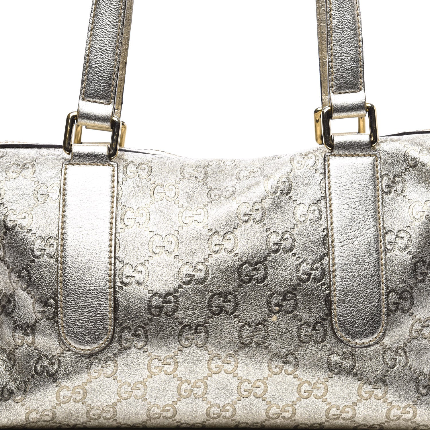 Gucci Metallic Guccissima Small Boston Gold 10 of 10