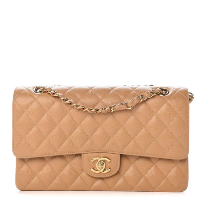 Chanel Caviar Quilted Medium Double Flap Beige 1 of 10