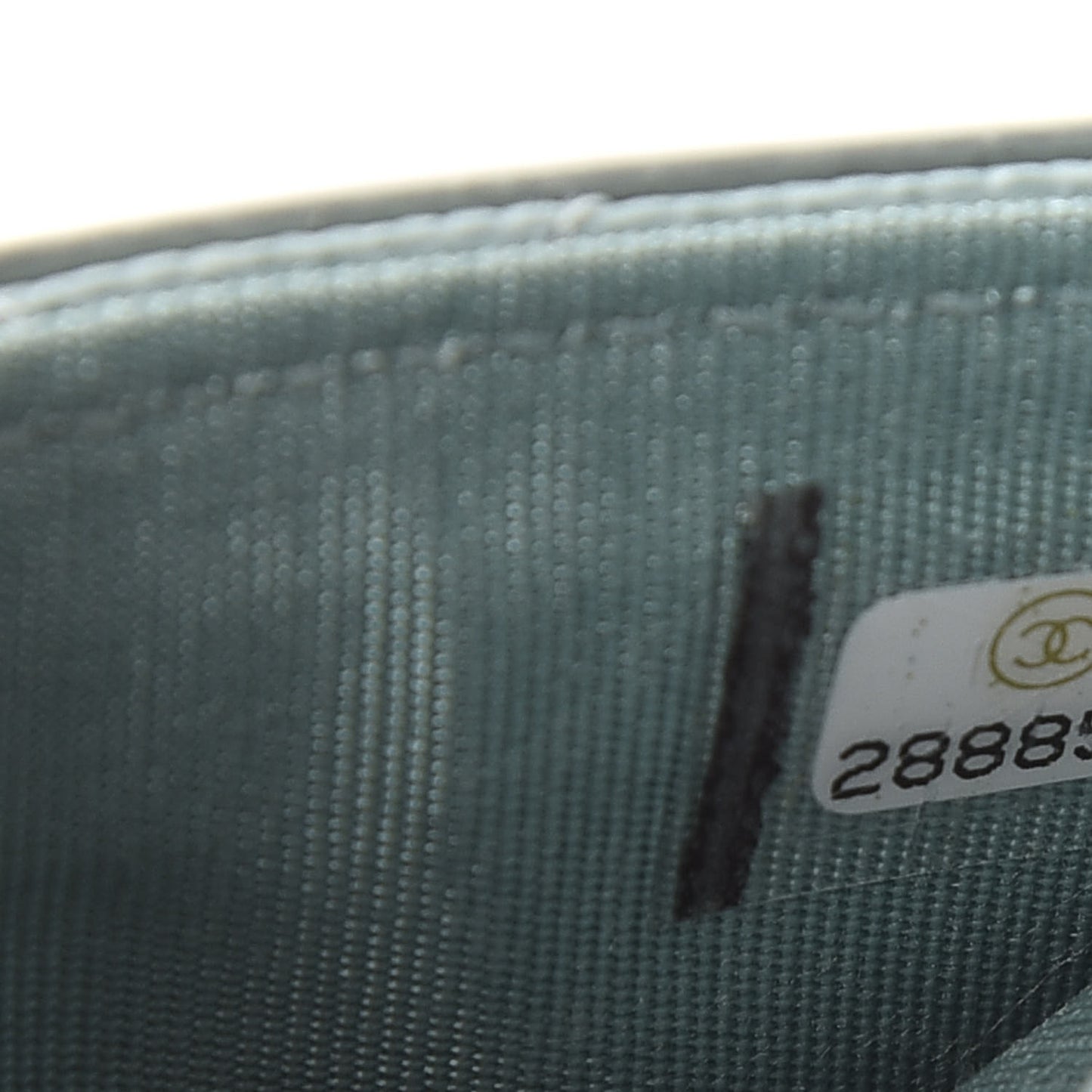 Caviar Quilted Filigree Card Holder Light Blue