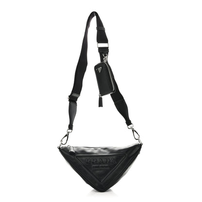 Prada Grace Lux Triangle Shoulder Bag Black 1 of 11