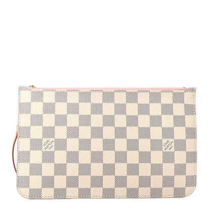Louis Vuitton Damier Azur Neverfull MM GM Pochette Rose Ballerine 1 of 4