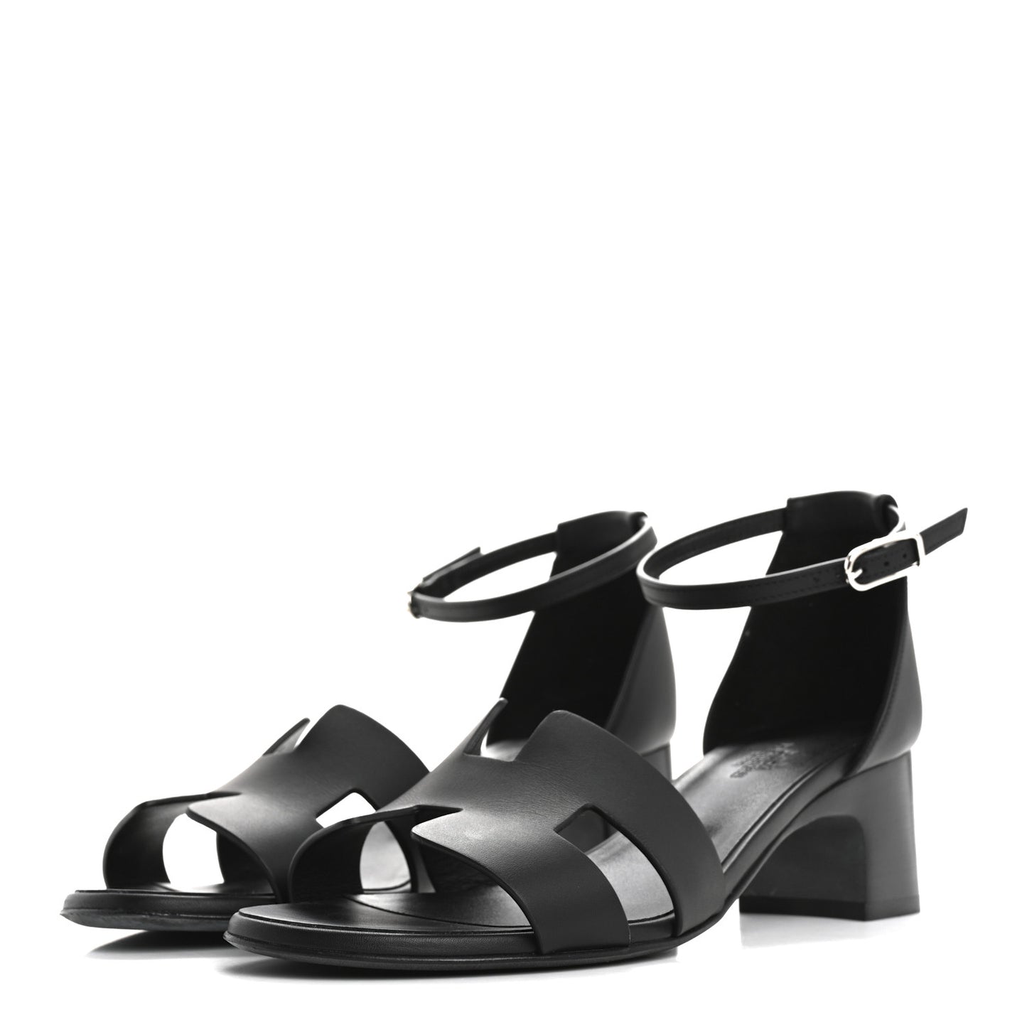 Calfskin Encens 50 Sandals 38.5 Black