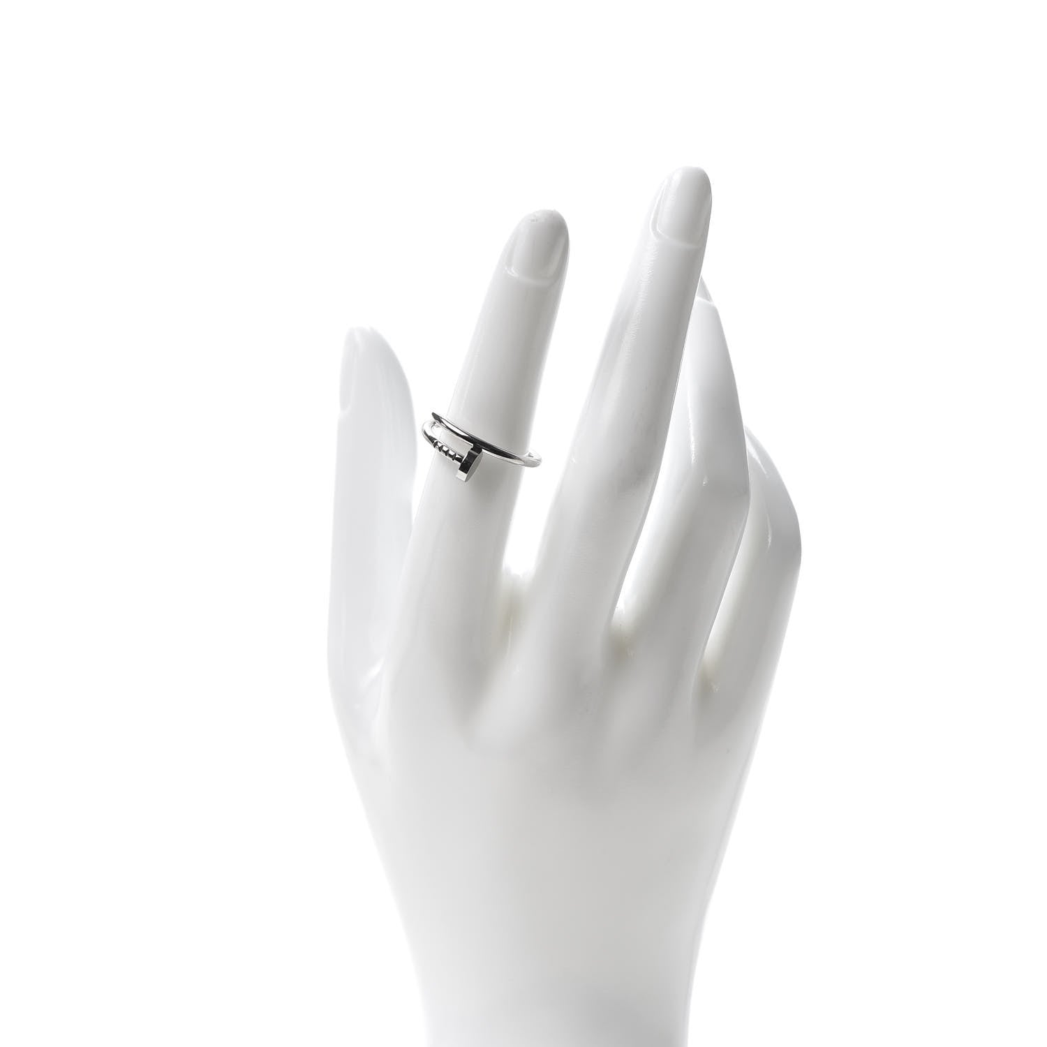 Cartier 18K White Gold Small Juste Un Clou Ring 53 6.25 2 of 7