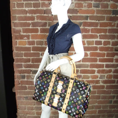 Louis Vuitton Monogram Multicolor Keepall 45 Black 2 of 10