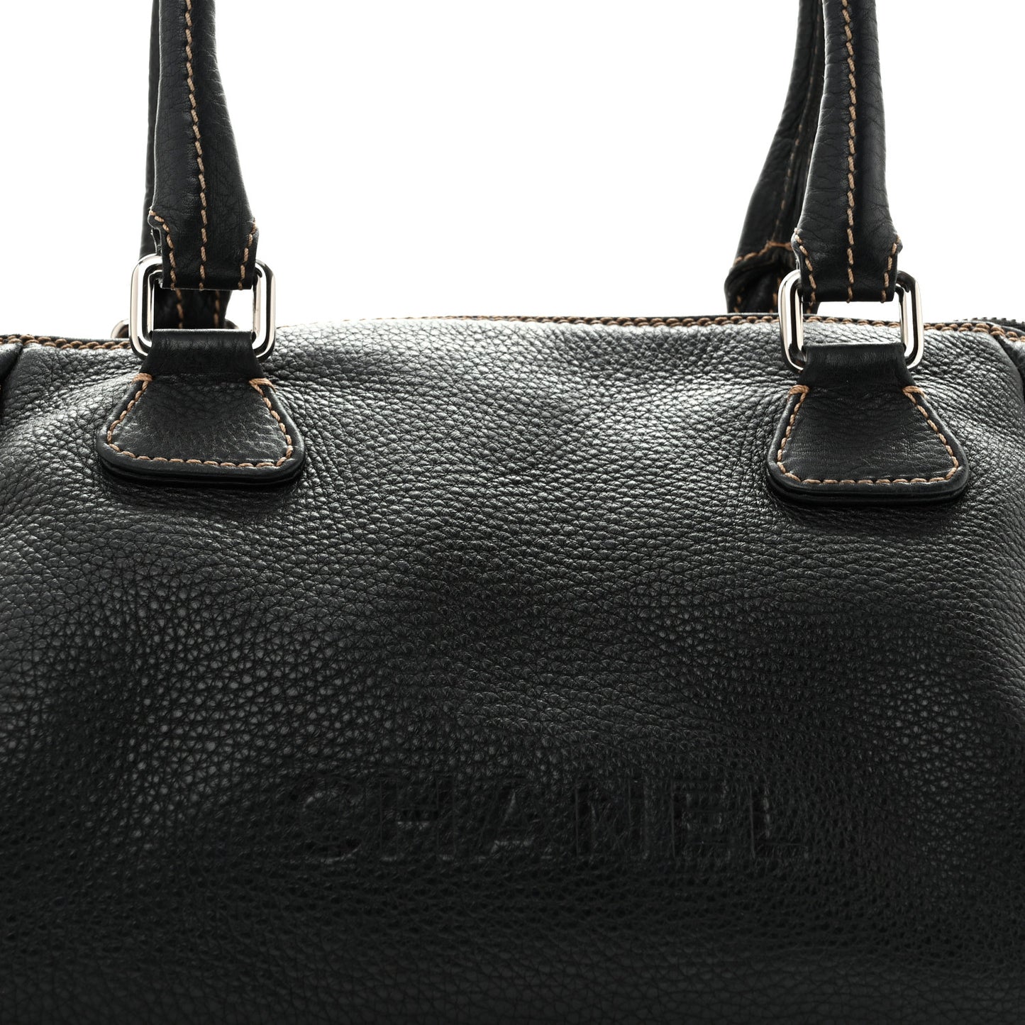 Calfskin Large Tassel Bowler Black