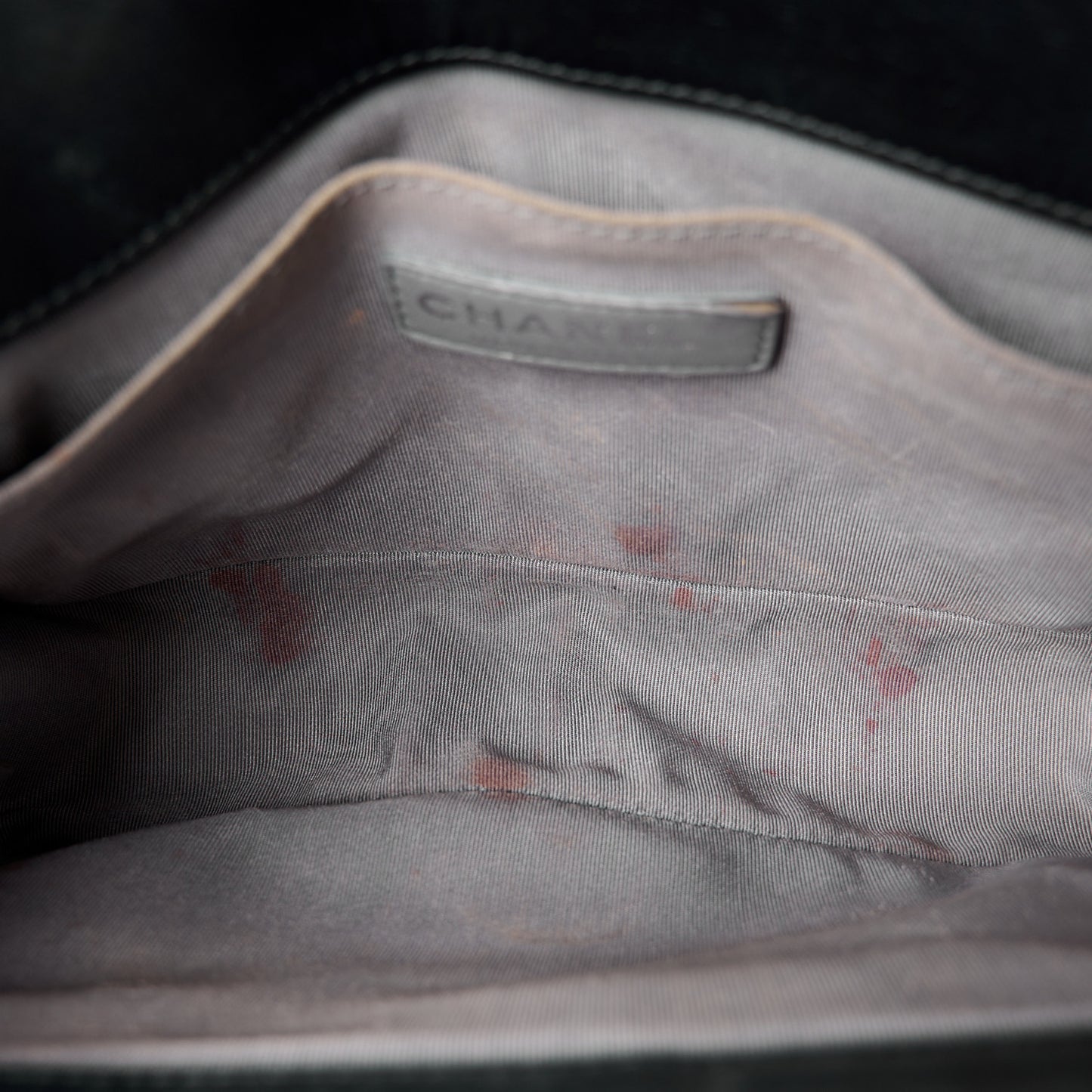 Lambskin Chevron Quilted Medium Boy Flap Black