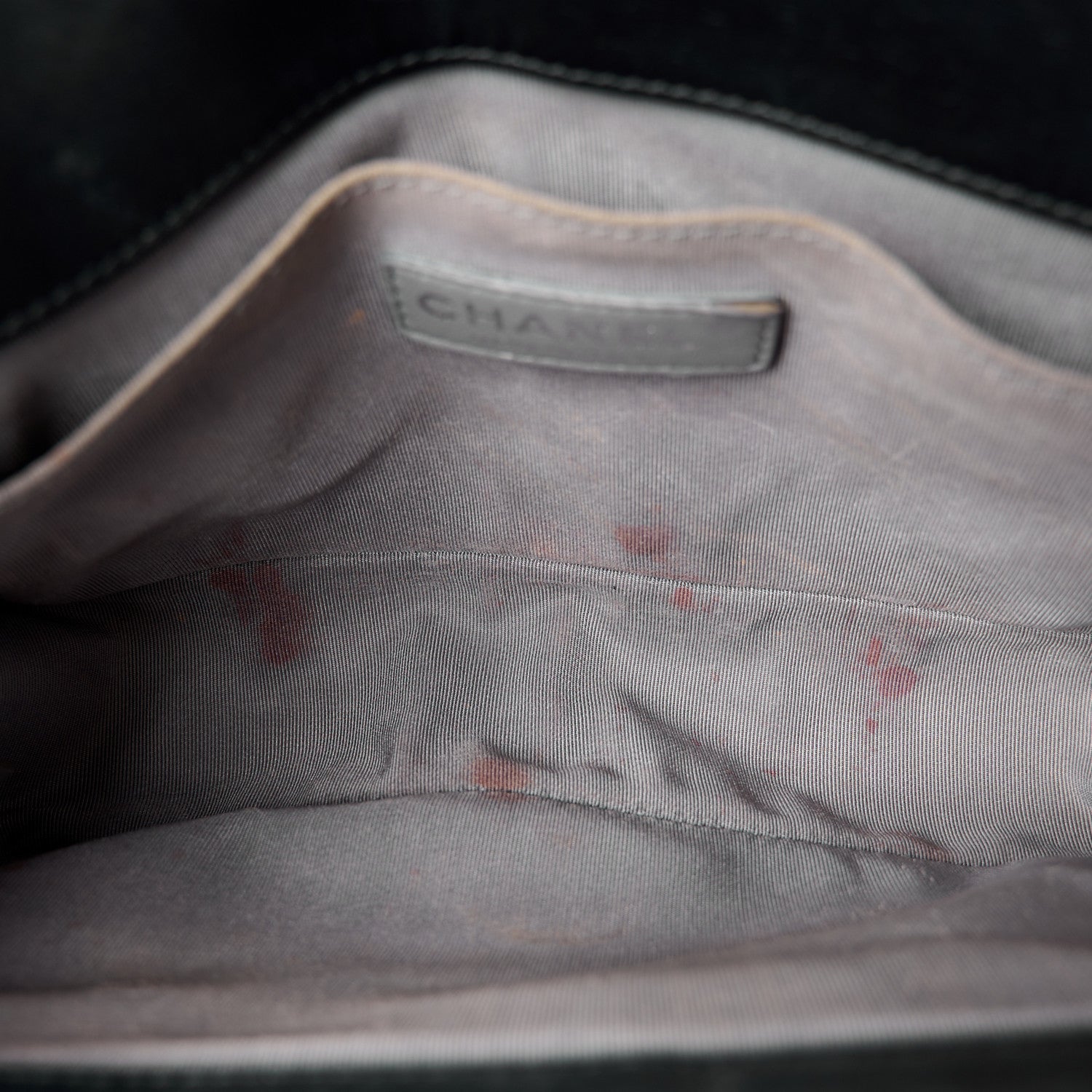 Chanel Lambskin Chevron Quilted Medium Boy Flap Black 11 of 12