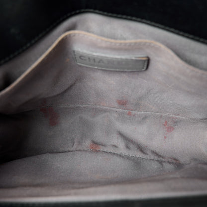 Chanel Lambskin Chevron Quilted Medium Boy Flap Black 11 of 12