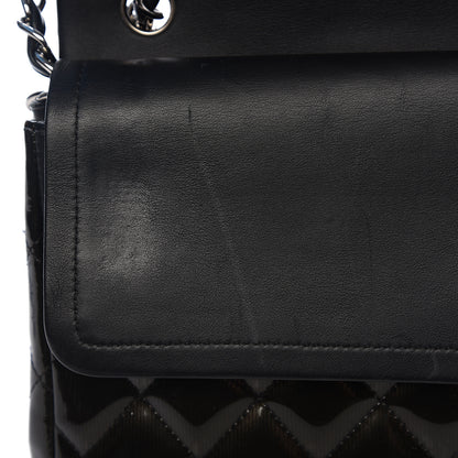 Chanel Striated Patent Quilted Jumbo Double Flap Black 8 of 16