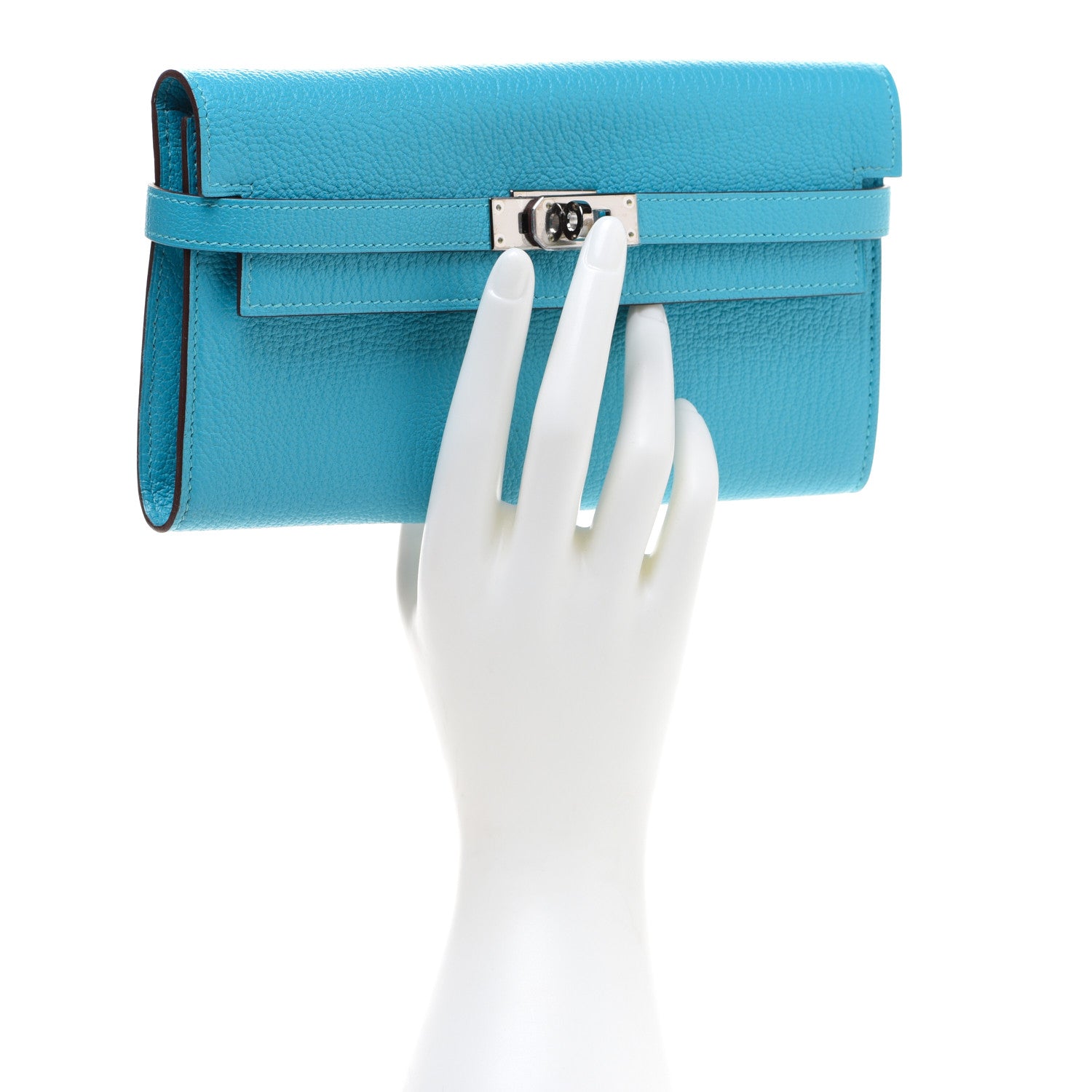 Hermes Chevre Mysore Kelly Longue Wallet 2 of 8