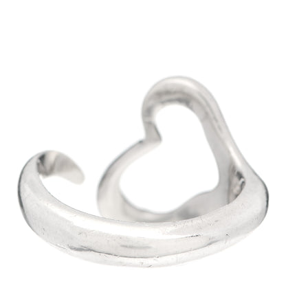 Tiffany Sterling Silver Elsa Peretti Open Heart Ring 49 5 3 of 4